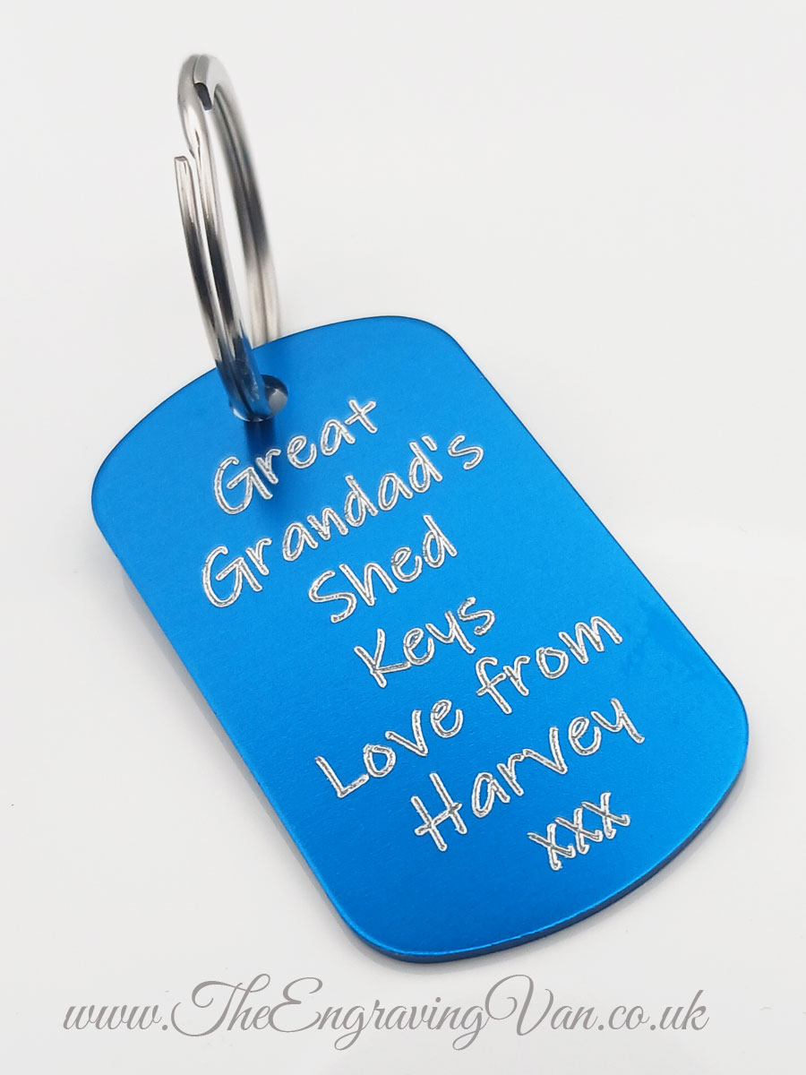 Text Engraving Rear of Key Fob The Engraving Van