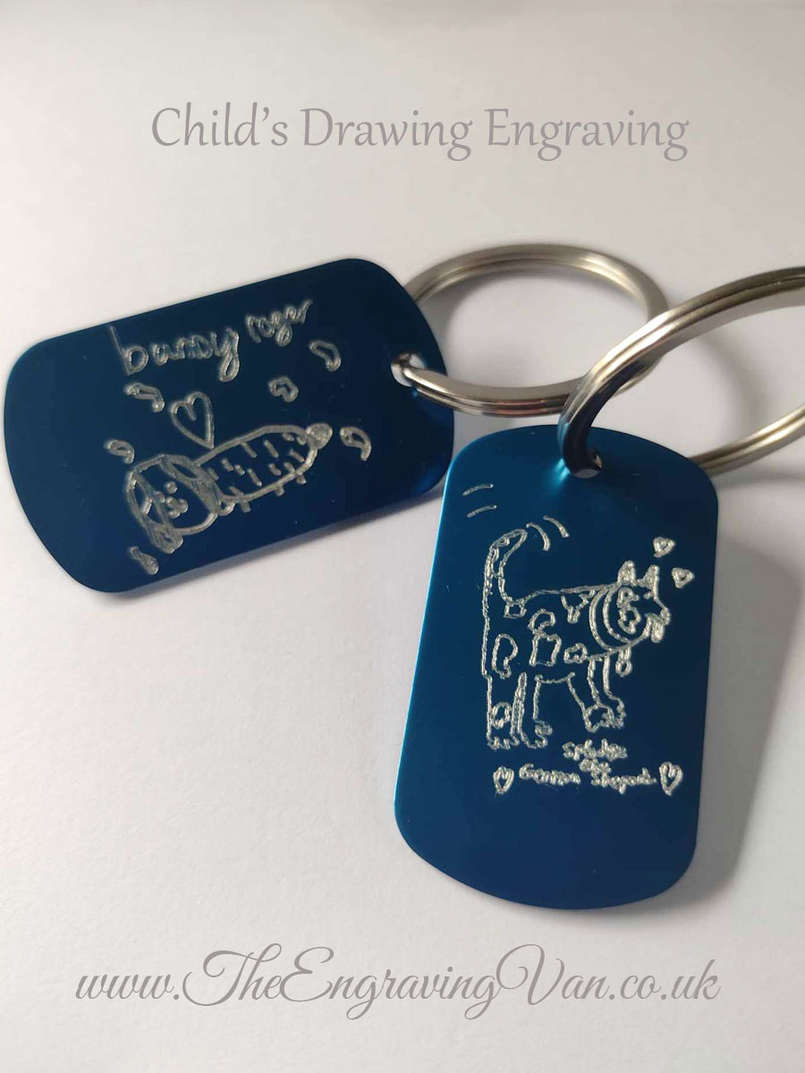 Child's Pet Drawing Engraving The Engraving Van