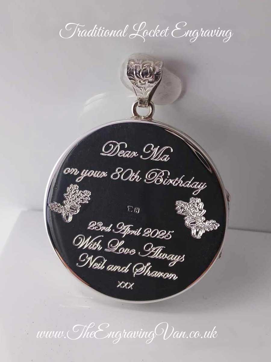 Engraved Locket The Engraving Van